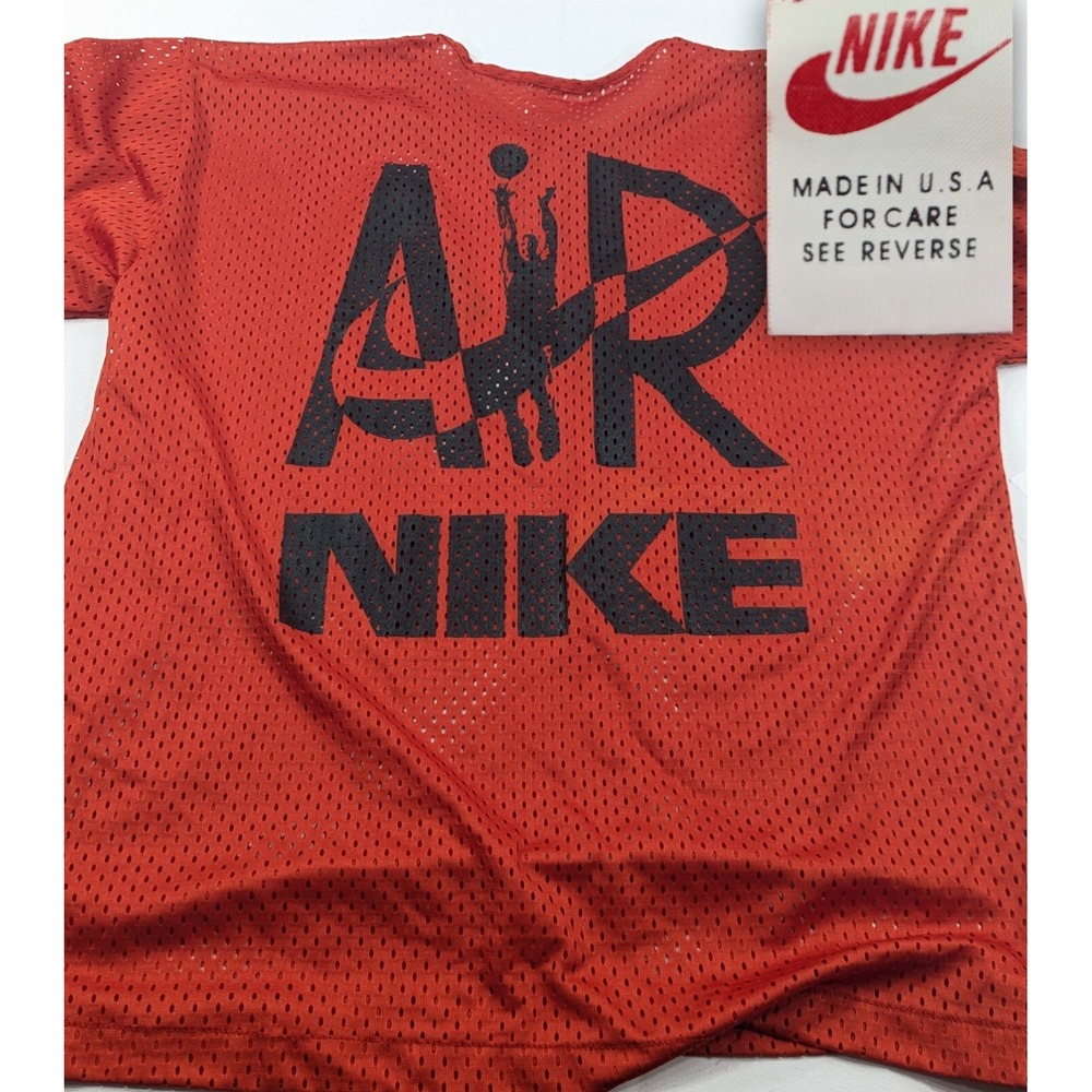 Vintage Air Nike‎ Shooting OG Mesh Made in USA Nike Mesh Jersey Shirt S/M *FLAW